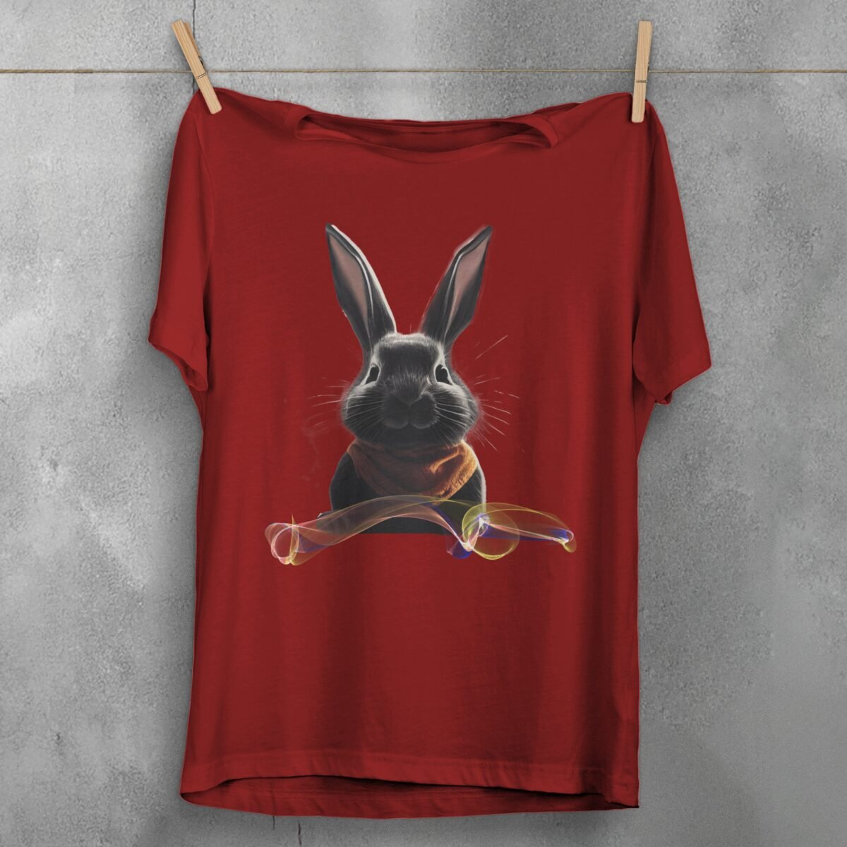 mysterious rabbit abstract design lovely cute animal t-shirt design, variation 4