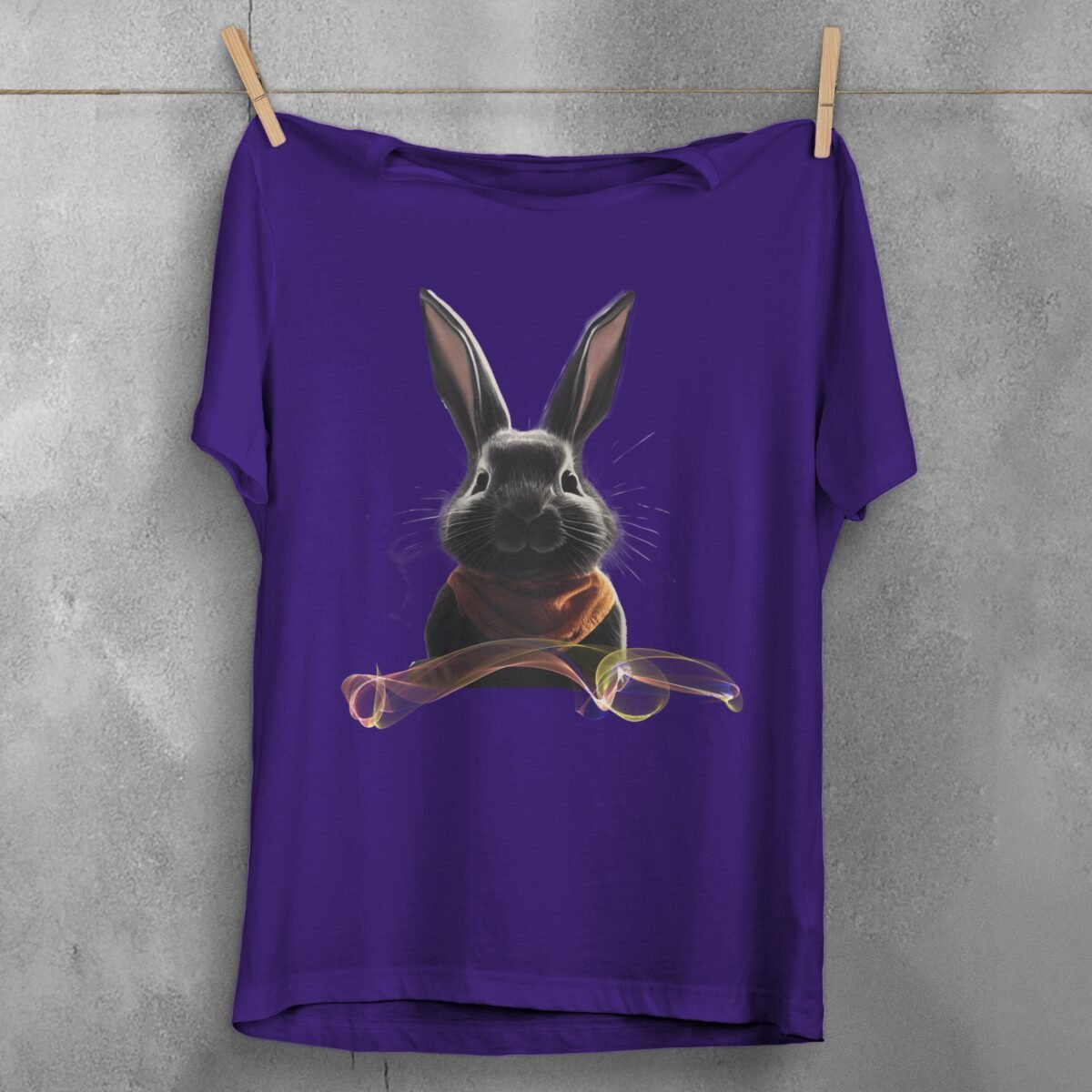 mysterious rabbit abstract design lovely cute animal t-shirt design, variation 5