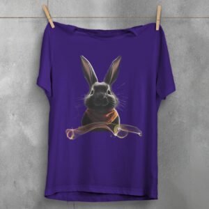 mysterious rabbit abstract design lovely cute animal t-shirt design, variation 5