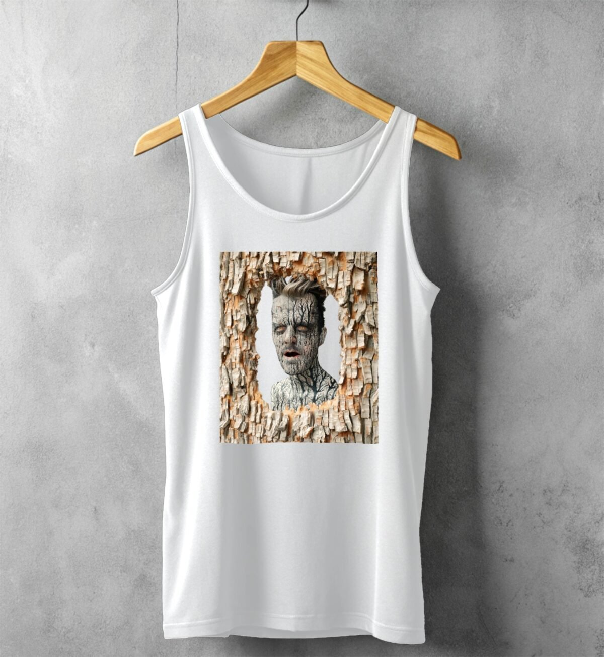 viking soul woods emerging fantasy art tank top design, variation 4
