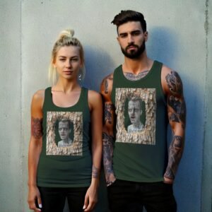 viking soul woods emerging fantasy art tank top design, variation 6