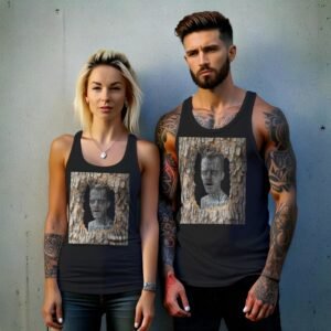 viking soul woods emerging fantasy art tank top design, variation 9