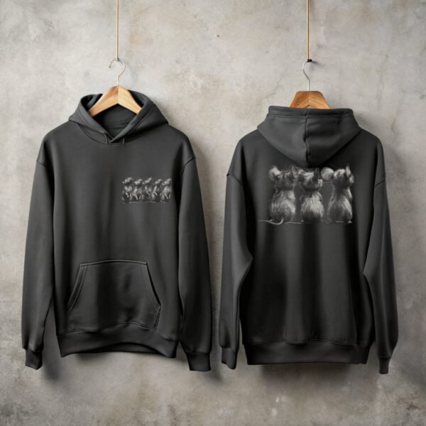 Whispers of Curiosity The Cute Rats Rodent Brotherhood Dark Hoodie - 1