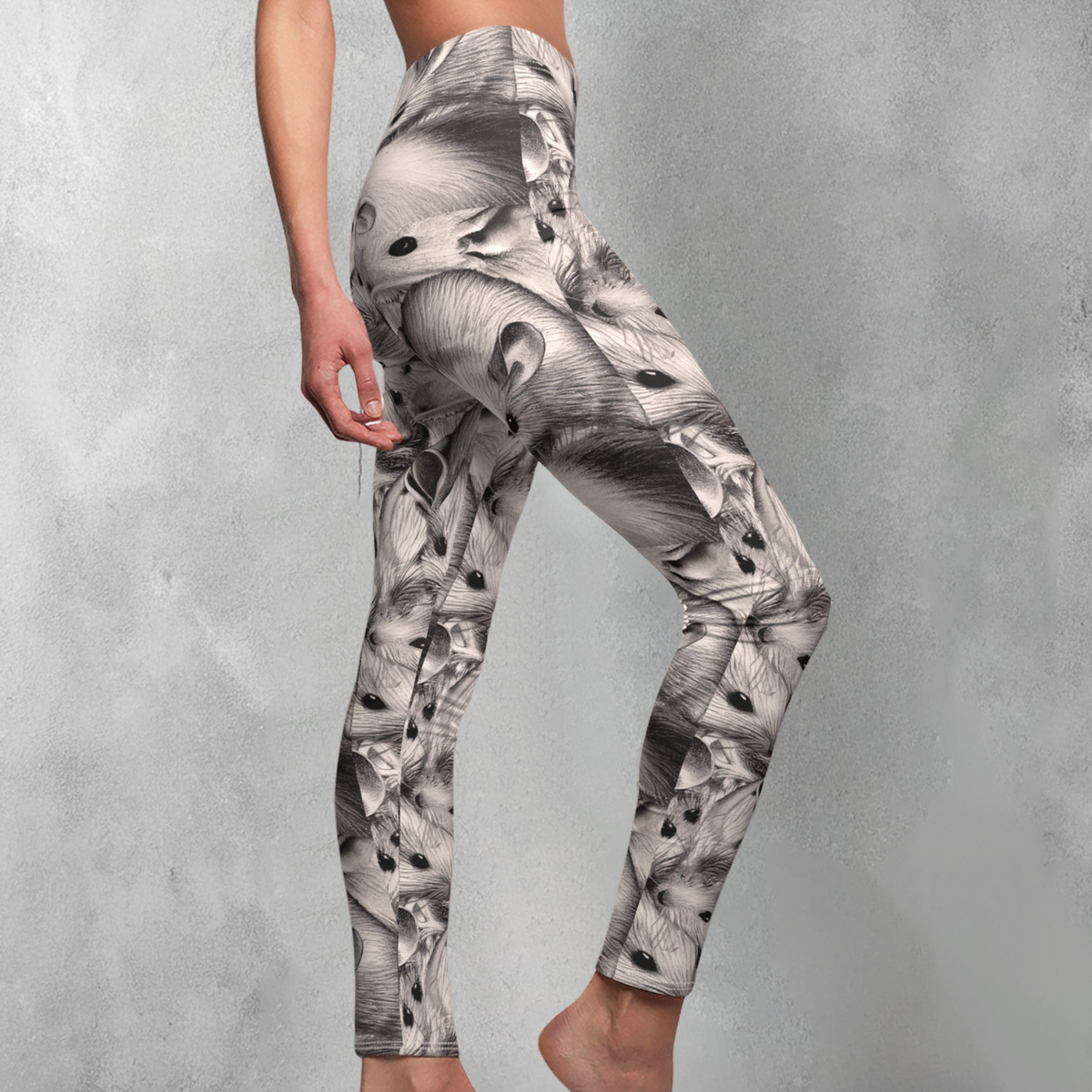 Whispers Fawn Rats Shadows Woodland Animal Creature Comfort Leggings - 1