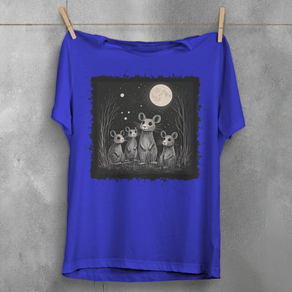 whispers moon rats night gathering t-shirt design, variation 3