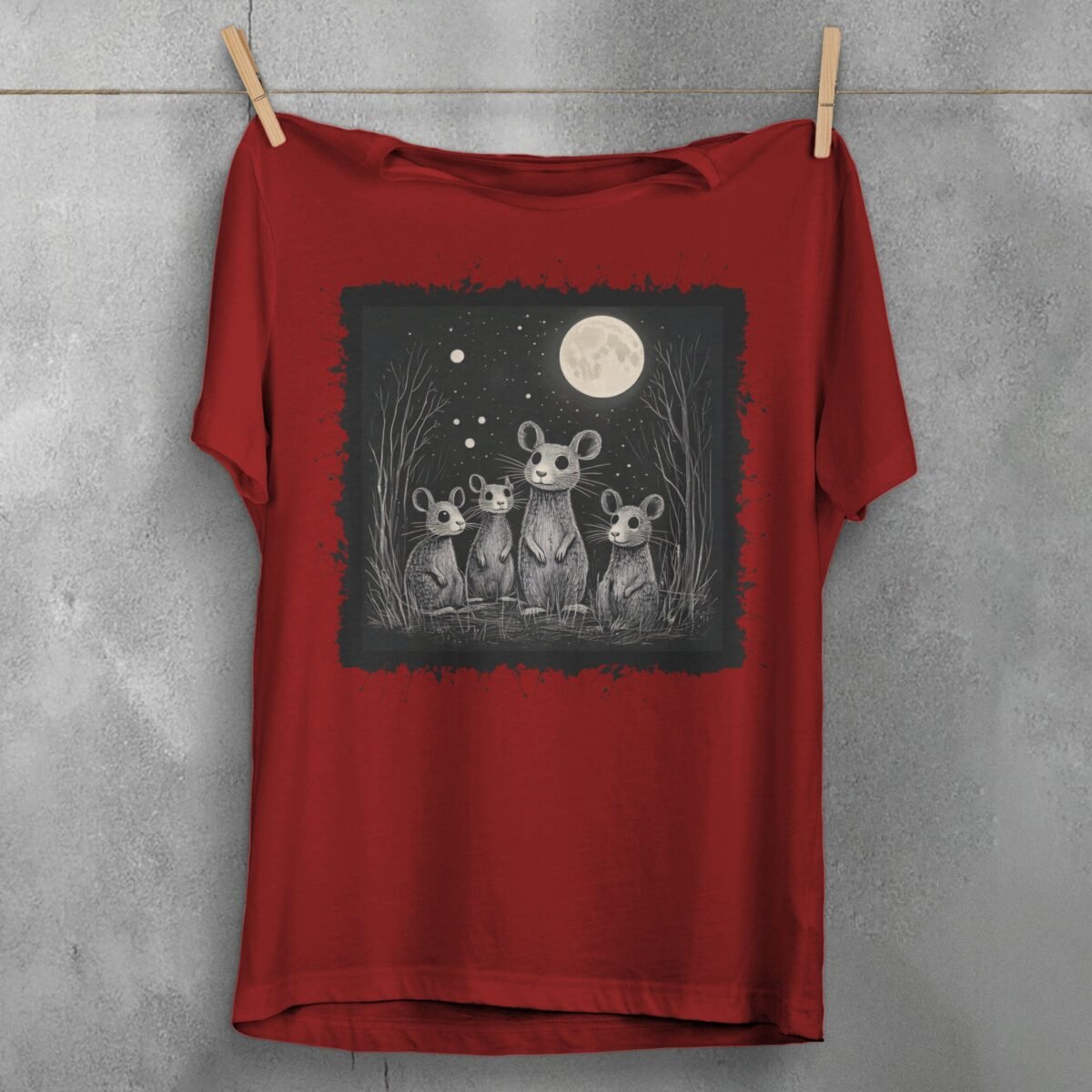 whispers moon rats night gathering t-shirt design, variation 4