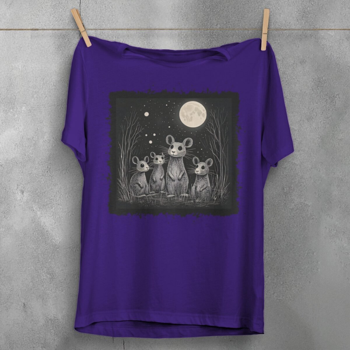 whispers moon rats night gathering t-shirt design, variation 5