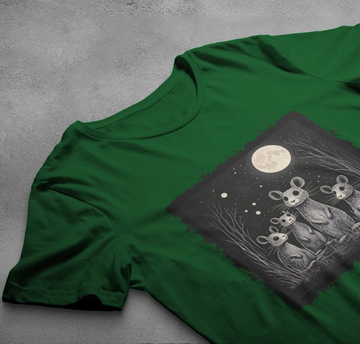 whispers moon rats night gathering t-shirt design, variation 6