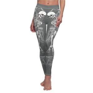 Whispers skeletons dark romance between death a haunting elegant leggings - 4