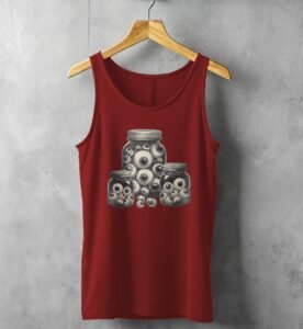 witch curiosities jar eyeballs gothic creepy aesthetic t-shirt design, variation 3