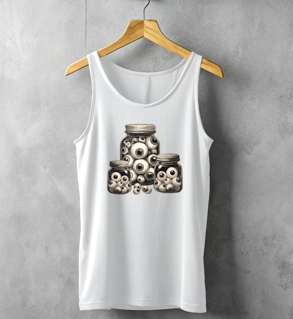 witch curiosities jar eyeballs gothic creepy aesthetic t-shirt design, variation 4