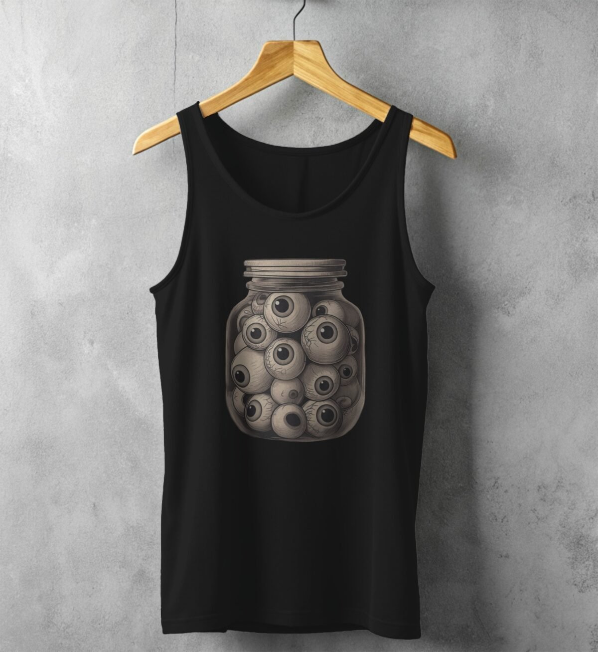 witch eye preserve jar creepy see you always t-shirt design, variation 1