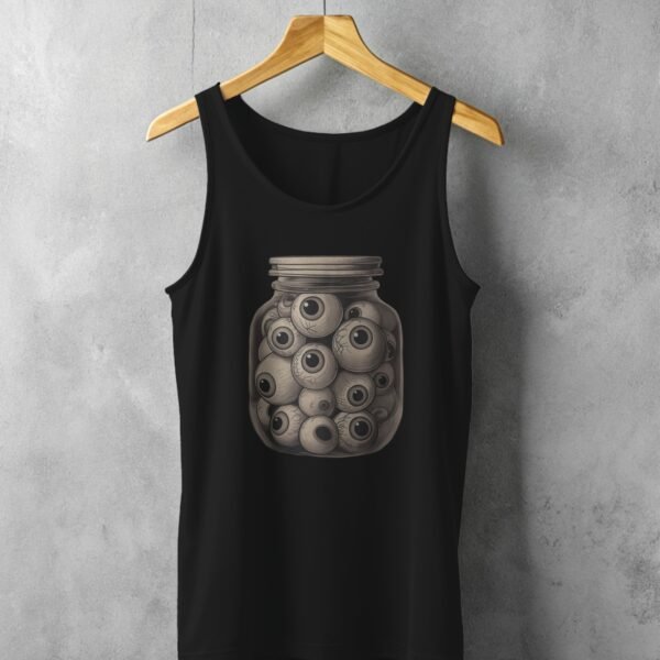 witch eye preserve jar creepy see you always t-shirt design, variation 1