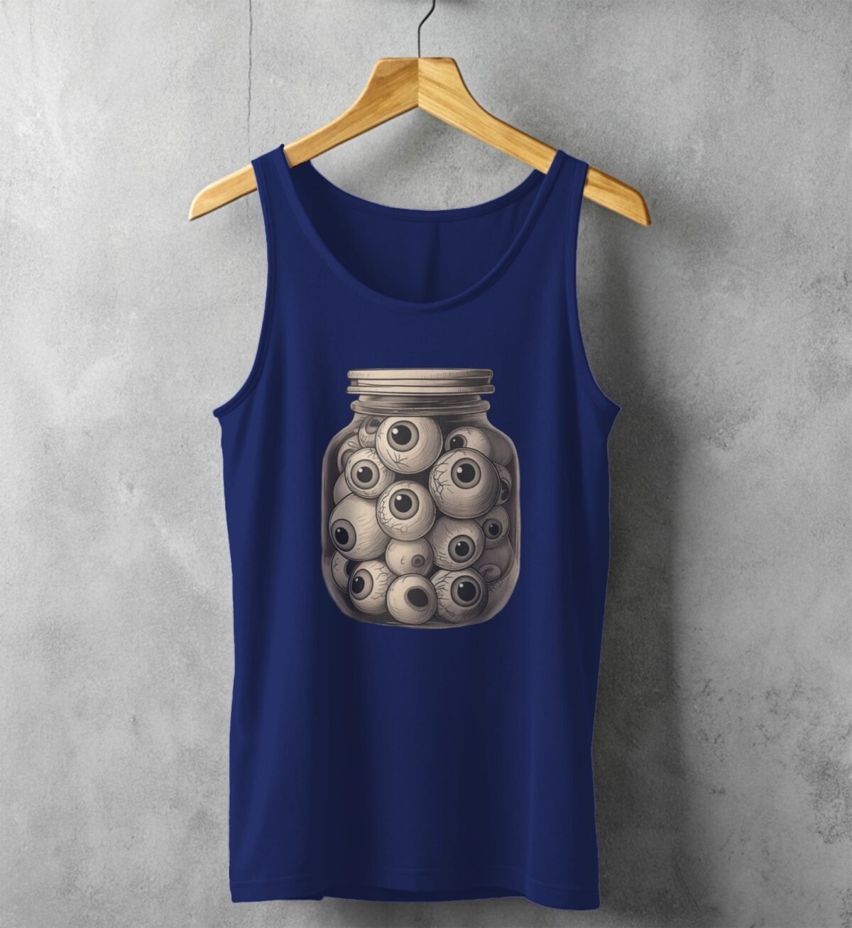 witch eye preserve jar creepy see you always t-shirt design, variation 2