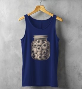 witch eye preserve jar creepy see you always t-shirt design, variation 2