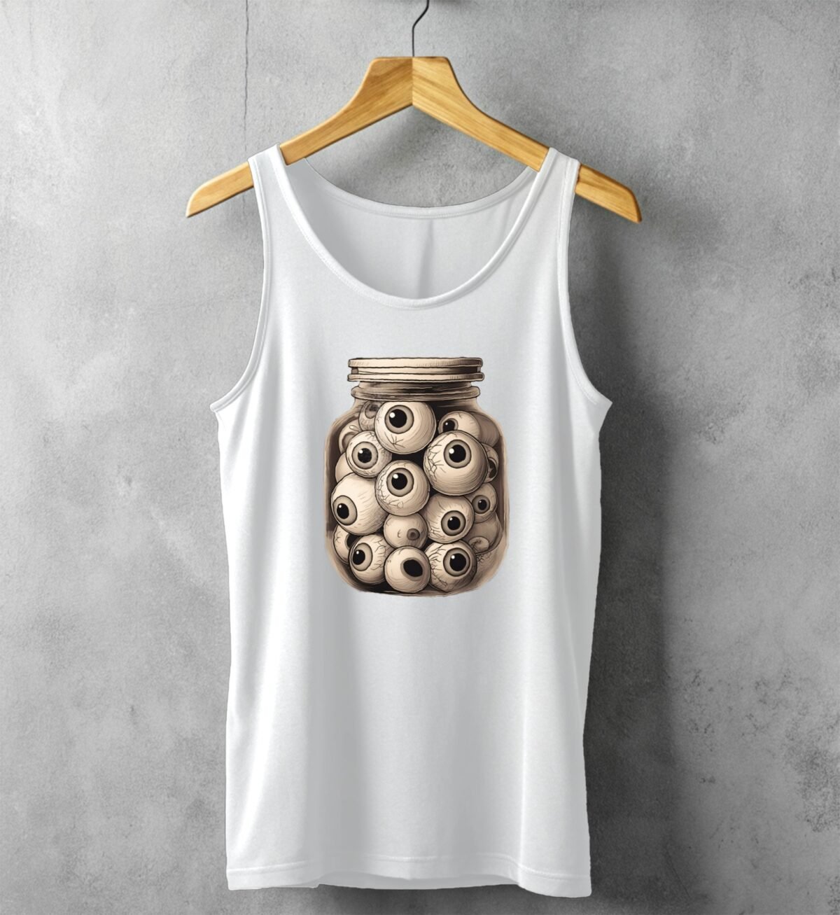 witch eye preserve jar creepy see you always t-shirt design, variation 4