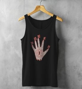 witch hand holds ancient mysteries unlock destiny sacred key t-shirt design, variation 1