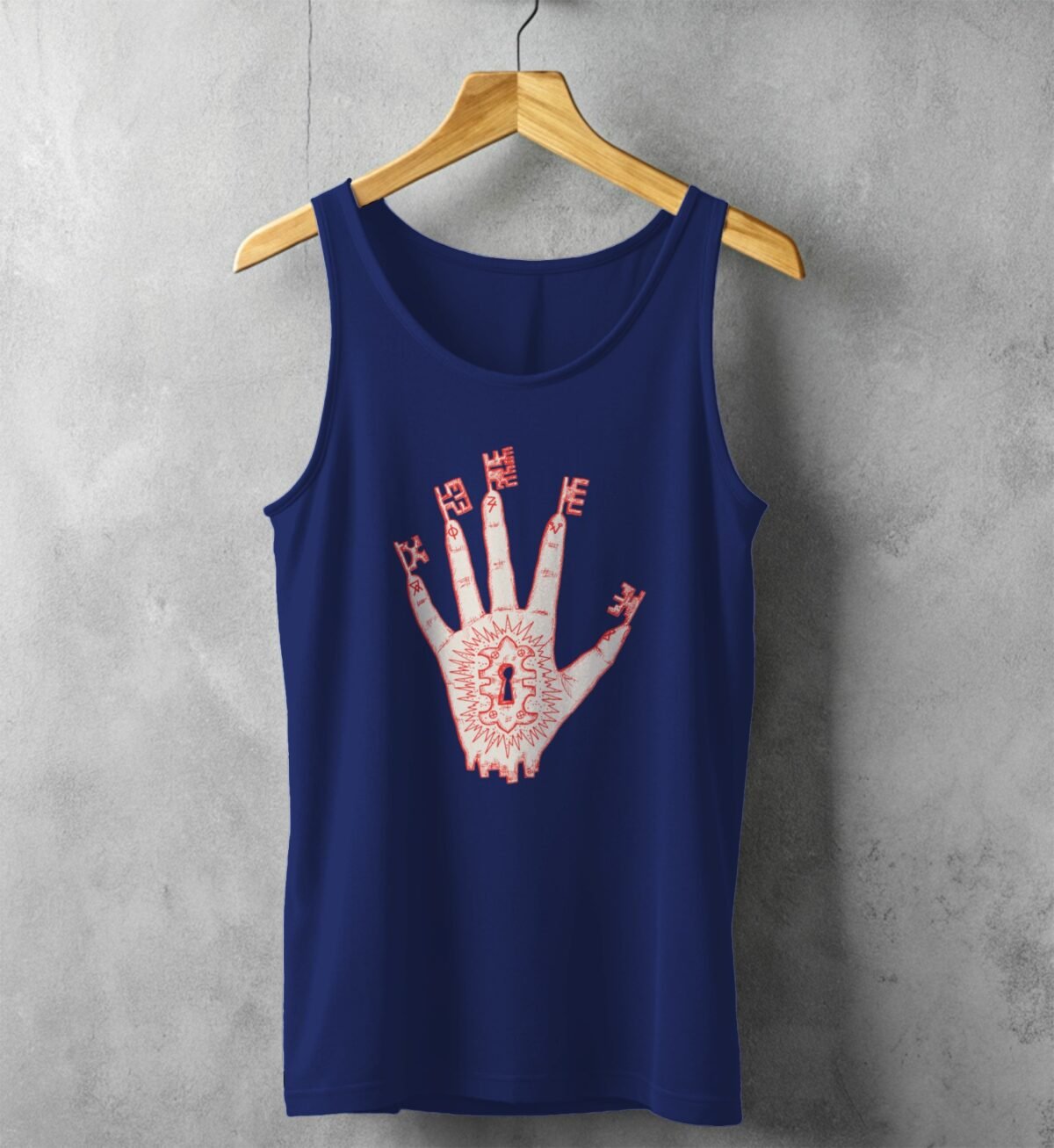 witch hand holds ancient mysteries unlock destiny sacred key t-shirt design, variation 2