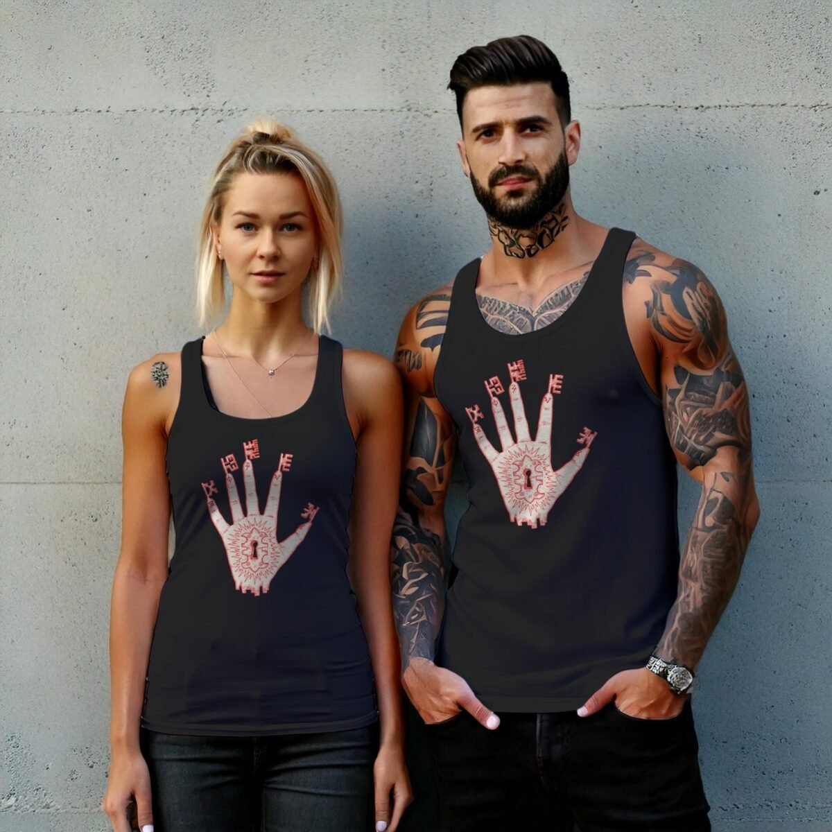 witch hand holds ancient mysteries unlock destiny sacred key t-shirt design, variation 7