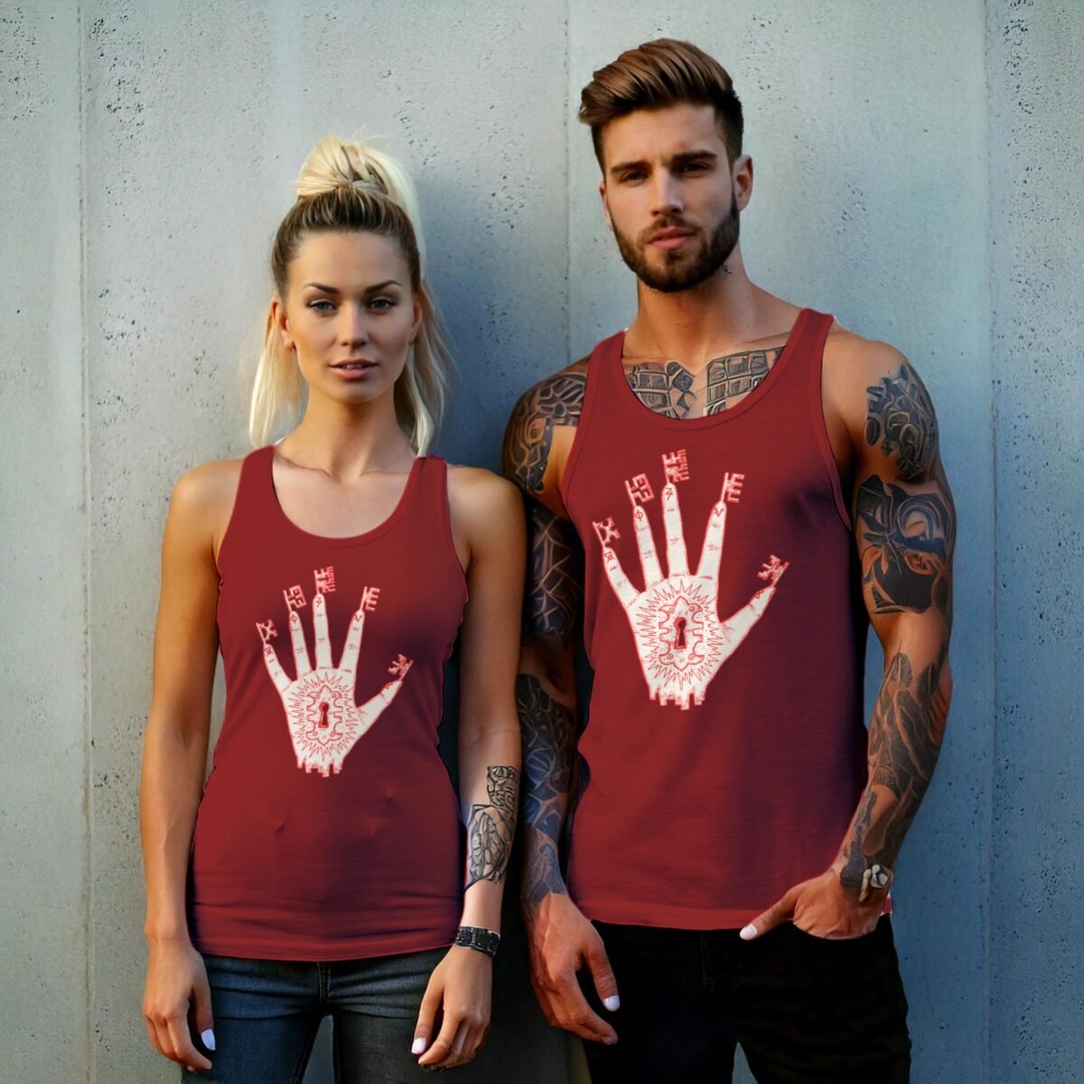 witch hand holds ancient mysteries unlock destiny sacred key t-shirt design, variation 8