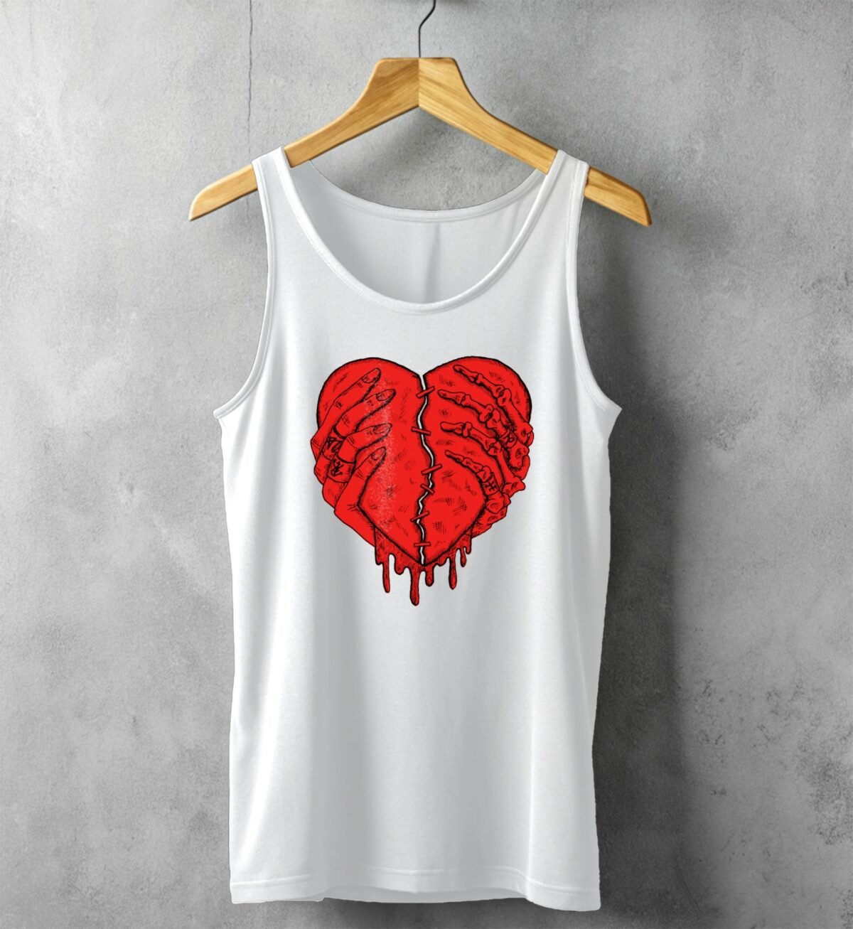 witch rebuilt heart skeleton human hands love remains t-shirt design, variation 4