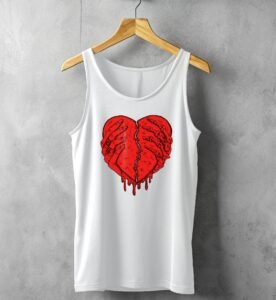 witch rebuilt heart skeleton human hands love remains t-shirt design, variation 4