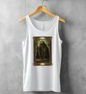 wizard frog tarot card reading witchcore tank top design, variation 4