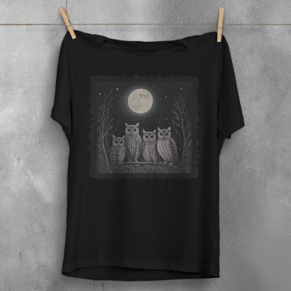 wolves howl moon darkness animal t-shirt design, variation 1