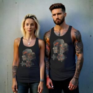 woman witch forest flower landscape mind peaceful aesthetic t-shirt design, variation 9